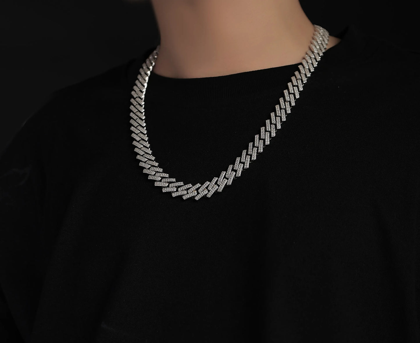 Men's Luxury S925 Sterling Silver Moissanite Necklace