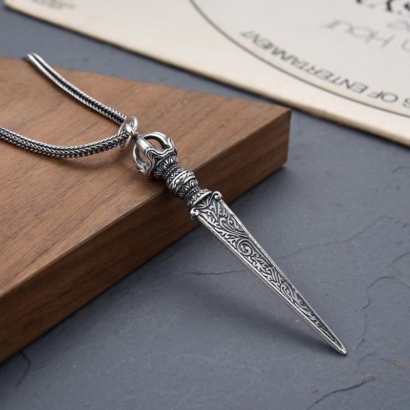 S925 Sterling Silver Vajra Necklace