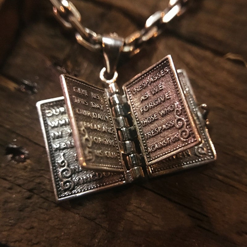 S925 Sterling Silver Holy Bible Pendant