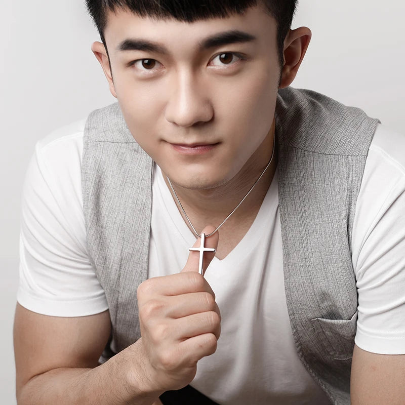Tungsten Cross Necklace