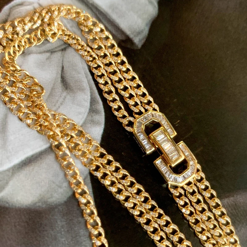 Luxury 18K Yellow Gold Natural Diamond Bracelet