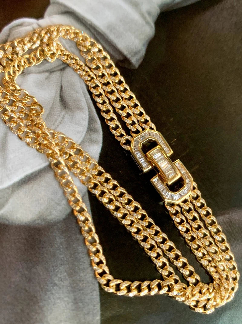 Luxury 18K Yellow Gold Natural Diamond Bracelet