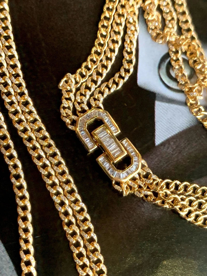 Luxury 18K Yellow Gold Natural Diamond Bracelet