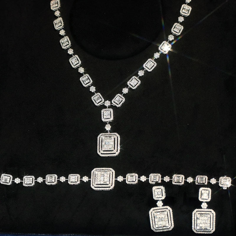 Luxury 18K White Gold Natural Diamond Bracelet