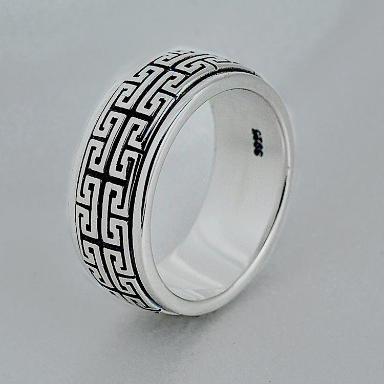 [S925] Sterling Silver Great Wall Spinning Ring
