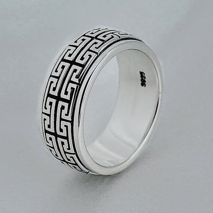 [S925] Sterling Silver Great Wall Spinning Ring