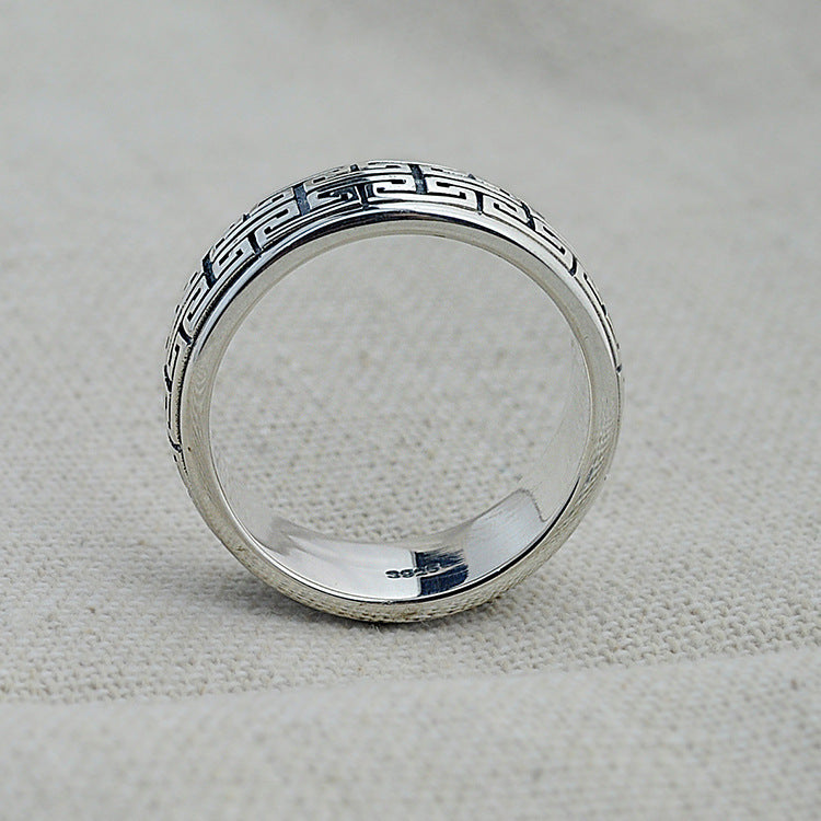 [S925] Sterling Silver Great Wall Spinning Ring