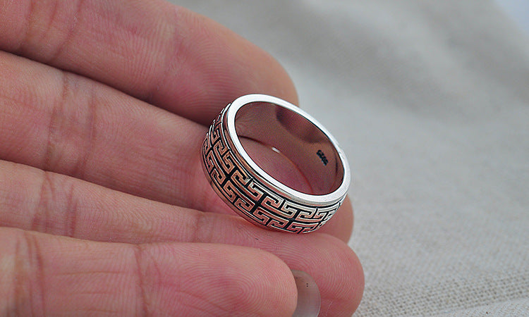 [S925] Sterling Silver Great Wall Spinning Ring