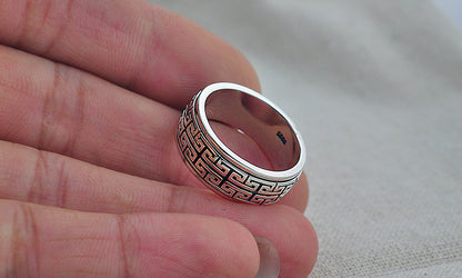 [S925] Sterling Silver Great Wall Spinning Ring