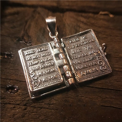 S925 Sterling Silver Holy Bible Pendant