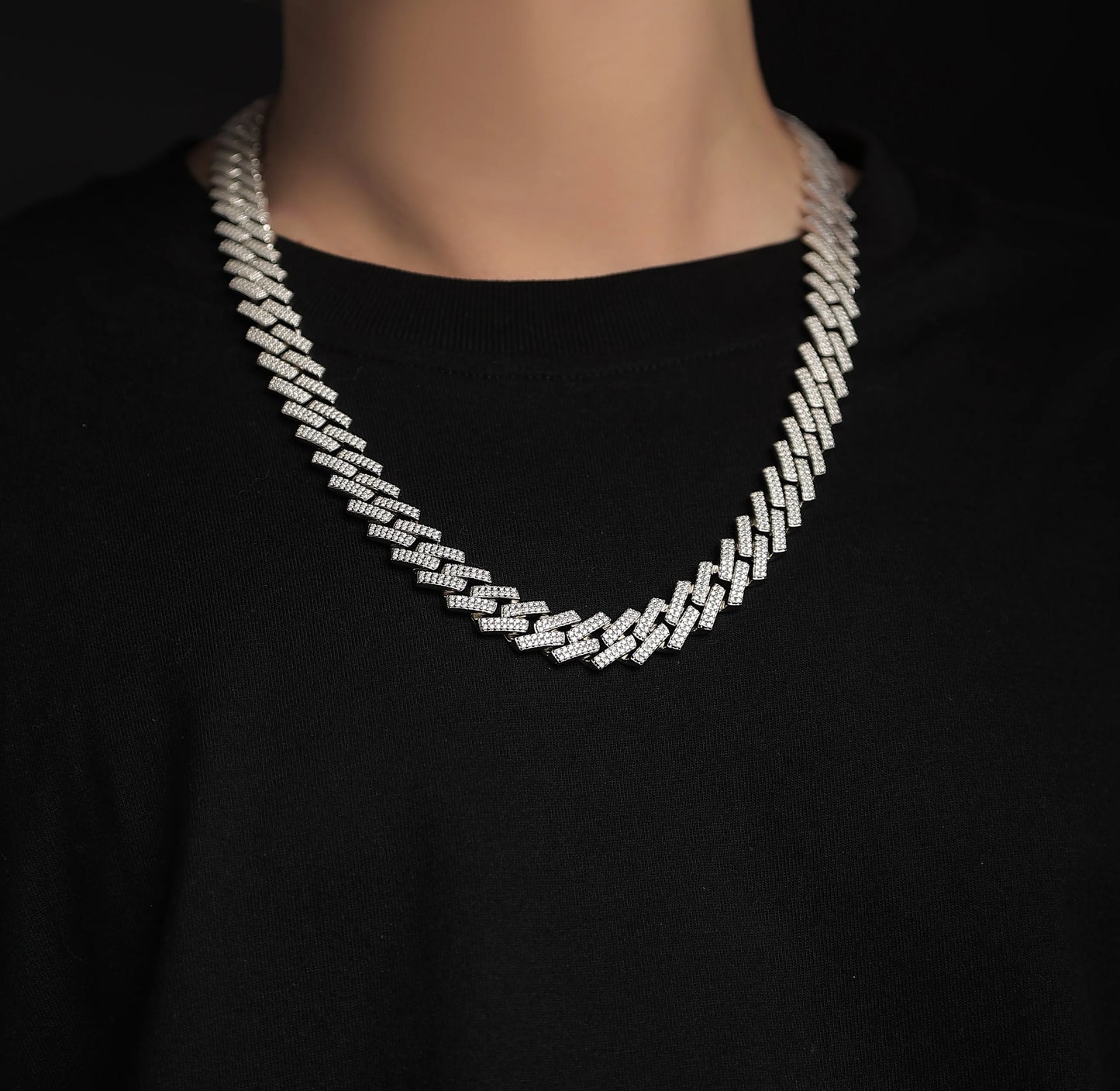 Men's Luxury S925 Sterling Silver Moissanite Necklace