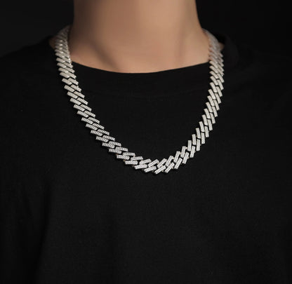 Men's Luxury S925 Sterling Silver Moissanite Necklace