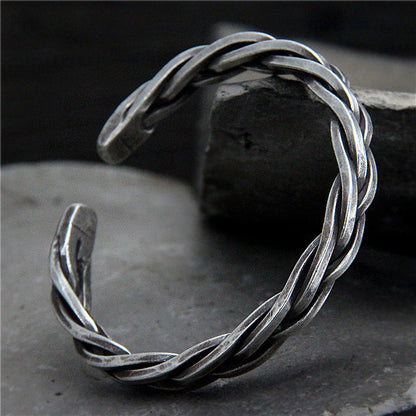 Sterling Silver S925 Woven Rope Bracelet