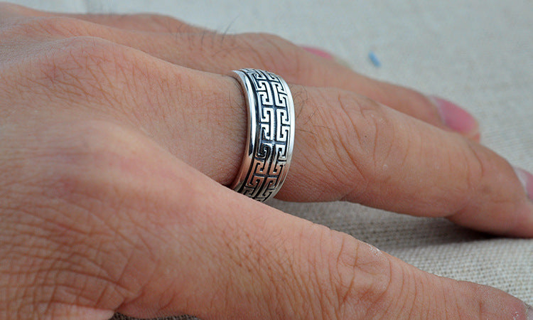 [S925] Sterling Silver Great Wall Spinning Ring