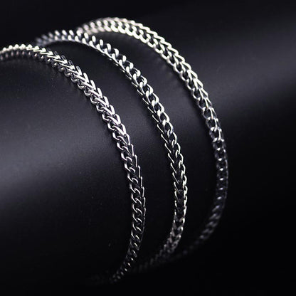 [S925] Sterling Silver Spiga Chain Necklace