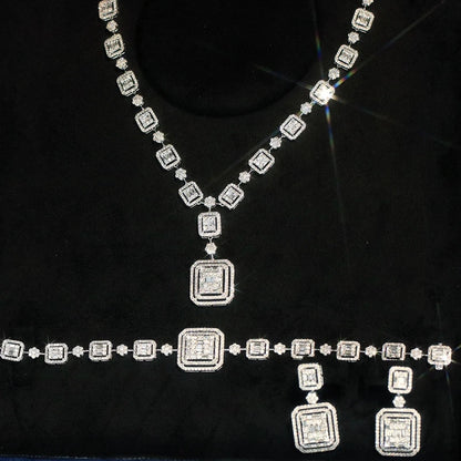 Luxury 18K White Gold Natural Diamond Bracelet