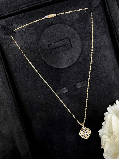 18K White & Yellow Gold Diamond Palace Necklace