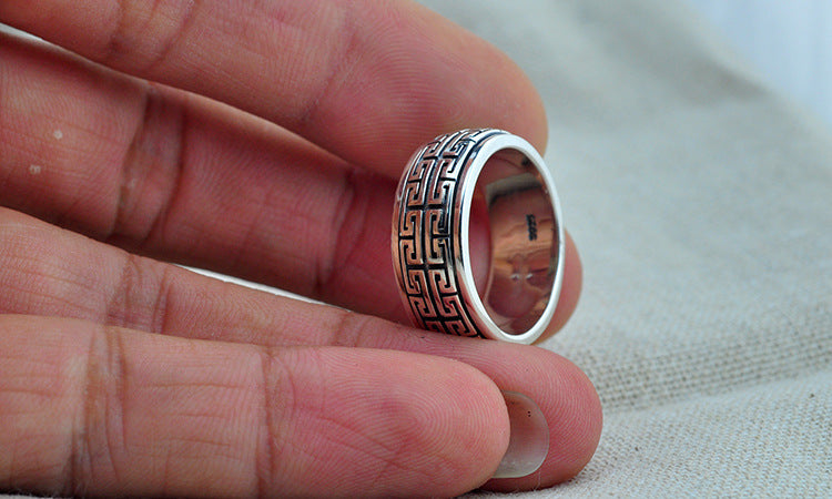 [S925] Sterling Silver Great Wall Spinning Ring