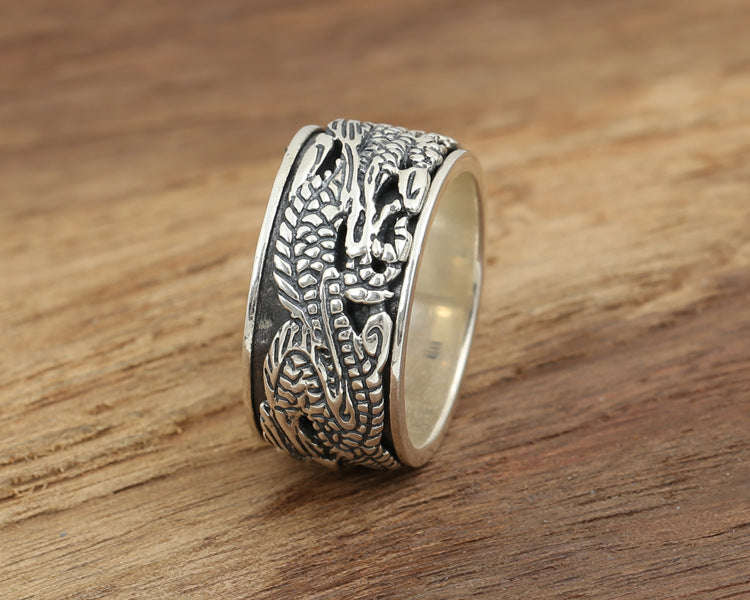 [S925] Sterling Silver Tenglong Dragon Ring
