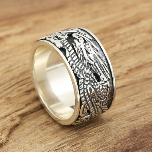 [S925] Sterling Silver Tenglong Dragon Ring