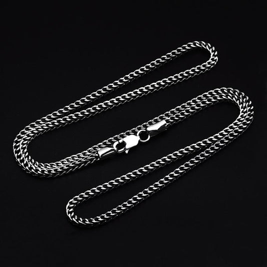 [S925] Sterling Silver Spiga Chain Necklace