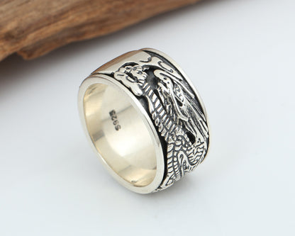 [S925] Sterling Silver Tenglong Dragon Ring