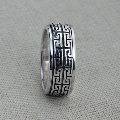 [S925] Sterling Silver Great Wall Spinning Ring