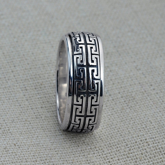 [S925] Sterling Silver Great Wall Spinning Ring