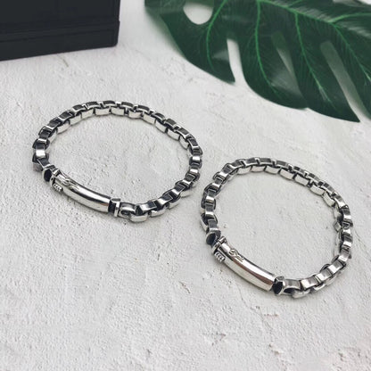 Sterling Silver Box-Chain Bracelet