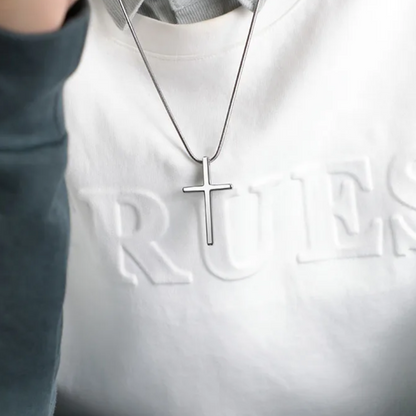 Tungsten Cross Necklace