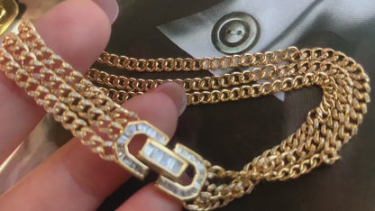 Luxury 18K Yellow Gold Natural Diamond Bracelet